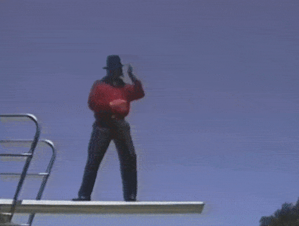 마이클 잭슨이 맥컬리 컬킨에 의해 물에빠지는 장면
