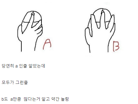 은근 나뉜다는 마우스 잡는 방법