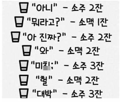 한국인 전멸 술게임