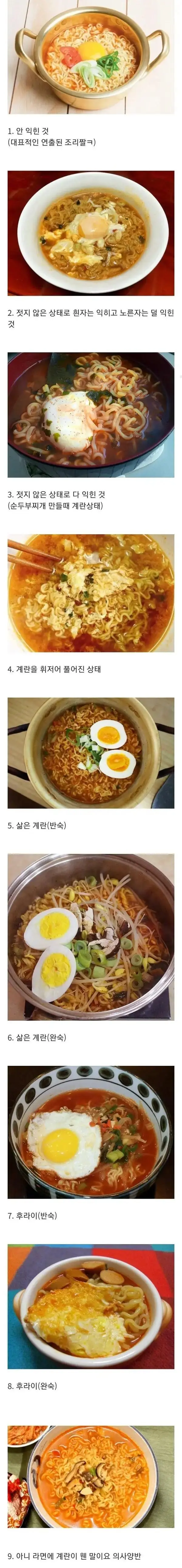 사람마다 다른 라면 스타일