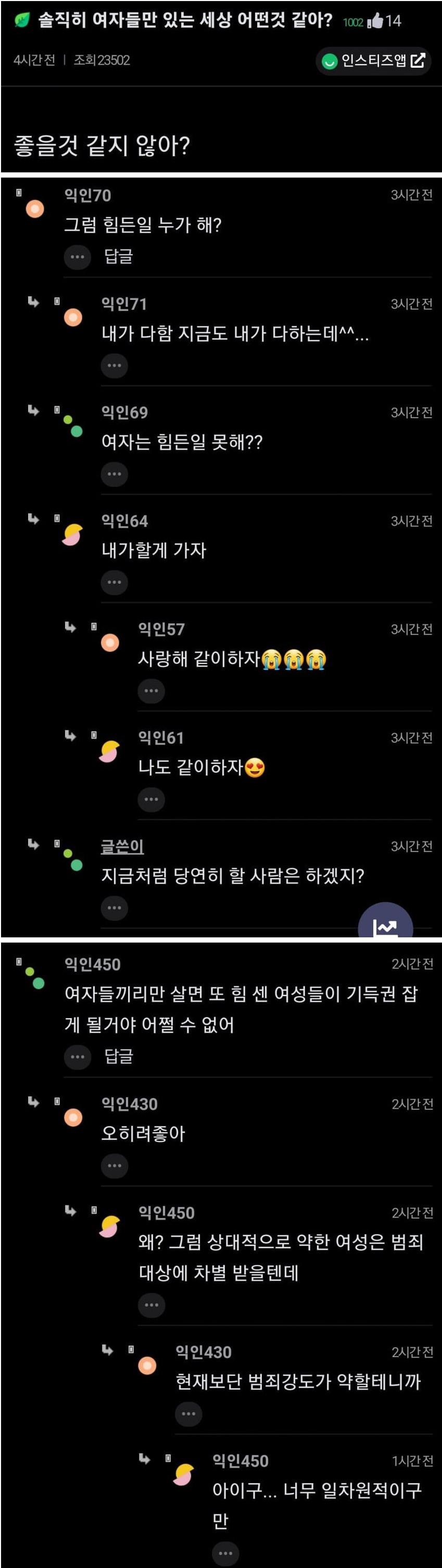 여자들만 있는 세상