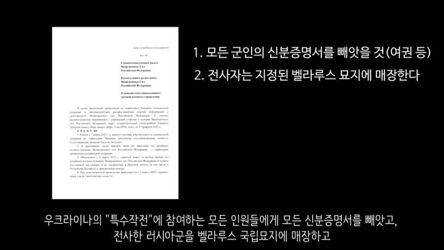 러시아군의 전사자들 예우