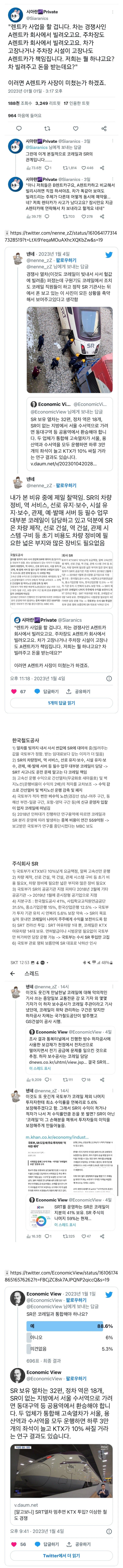 한국철도공사와 SR의 관계