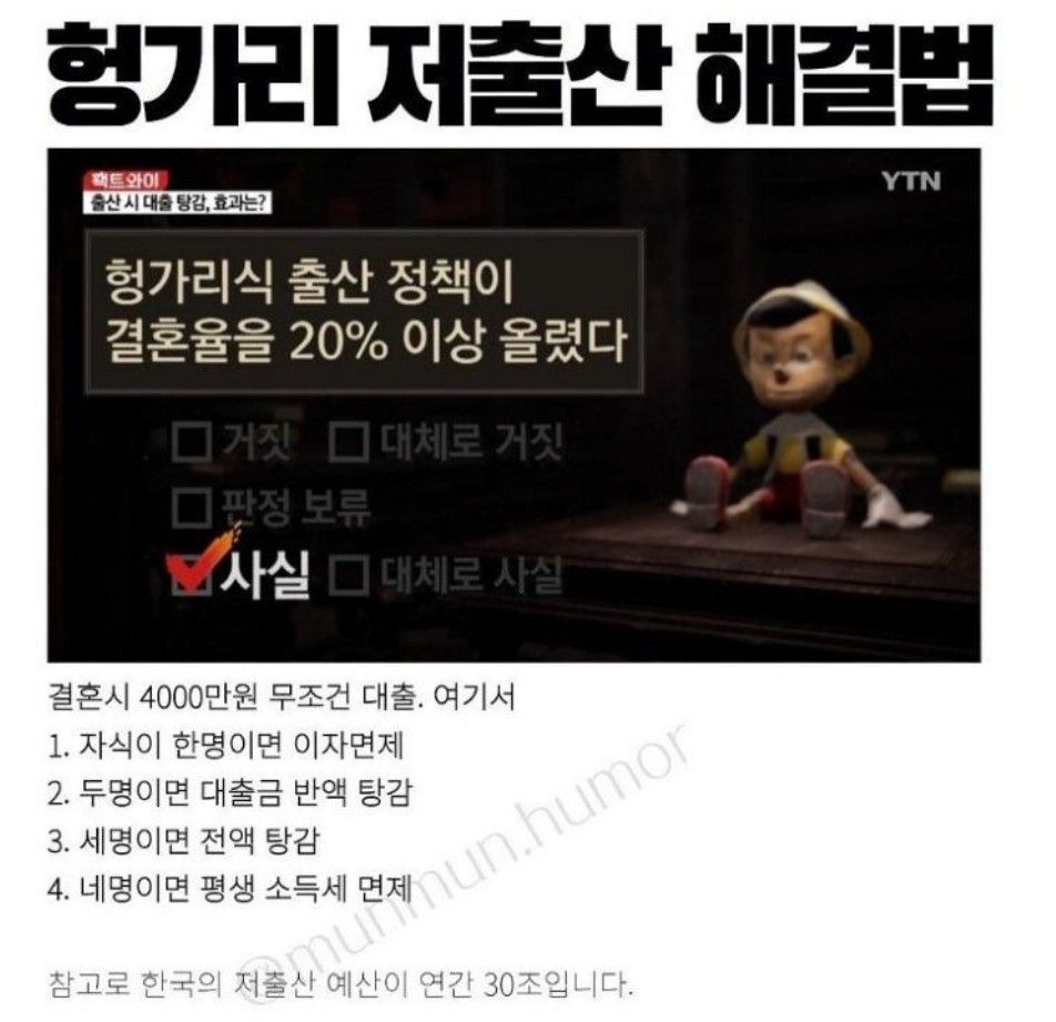 헝가리식 저출산 해결책