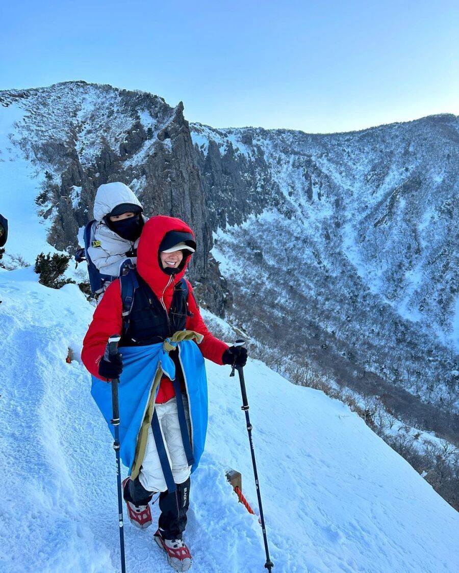 20kg 아들 업고 한라산 등반한 이시영