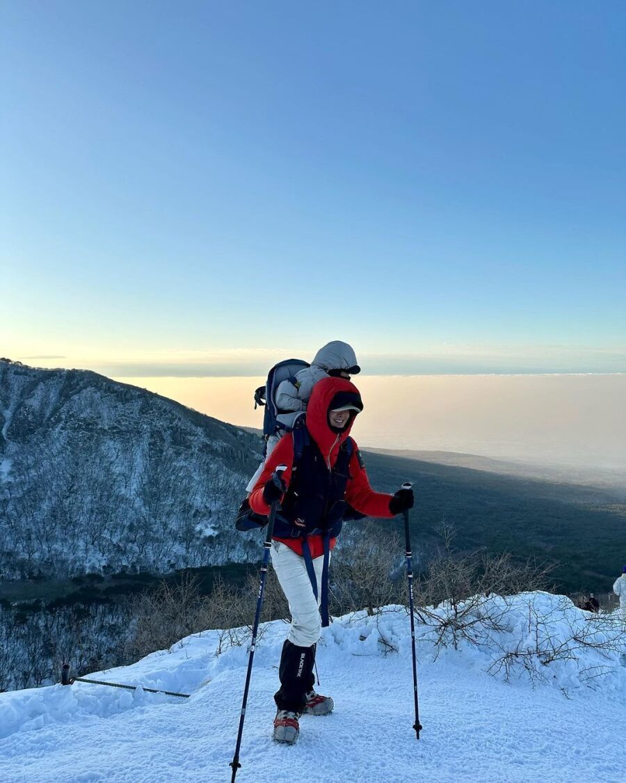 20kg 아들 업고 한라산 등반한 이시영