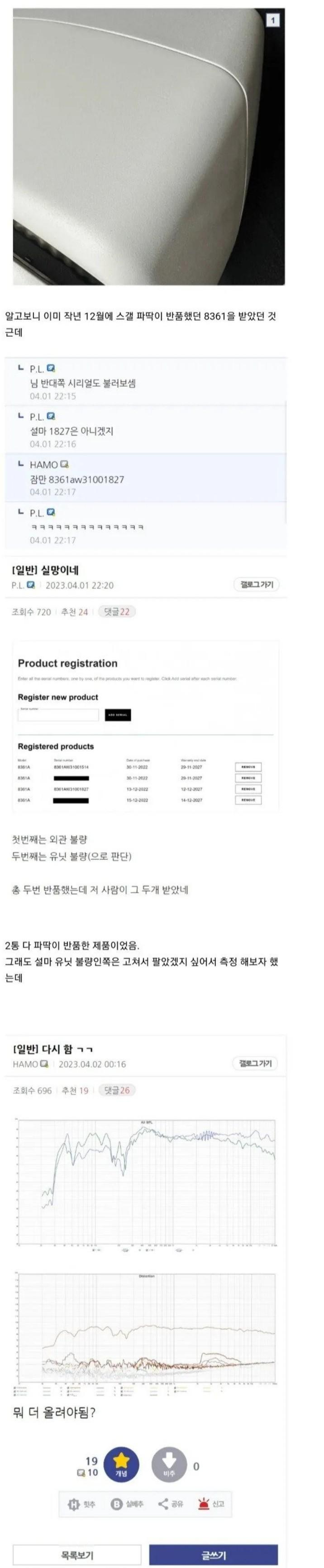 스압주의) 스피커 대참사 논란 정리(현재 진행형)