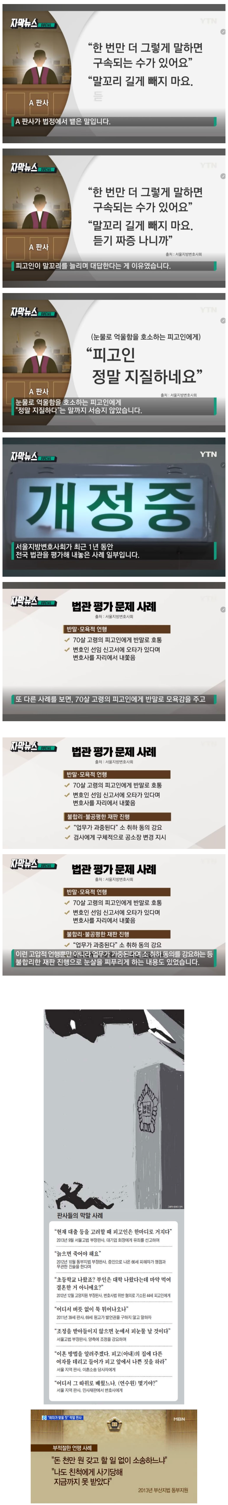 막말하는 일부 판사들