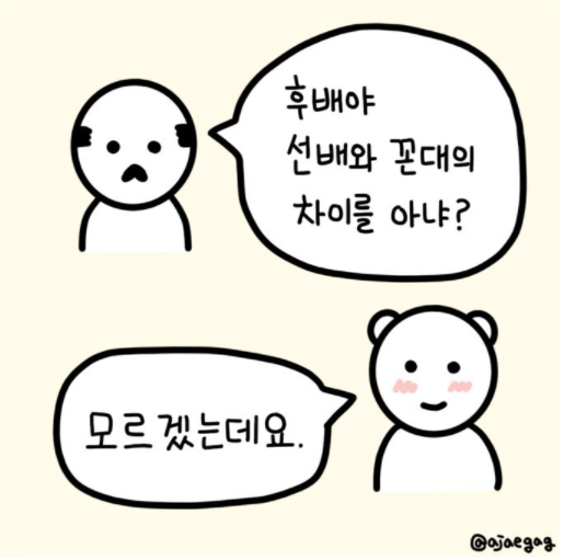 선배 vs 꼰대의 다른점.