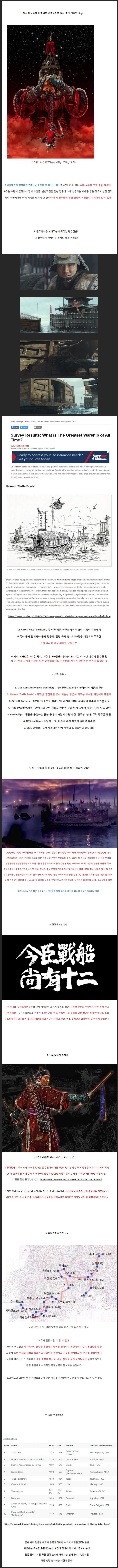 장군 이순신'이 월드클래스 넘버원 해군제독인 이유.