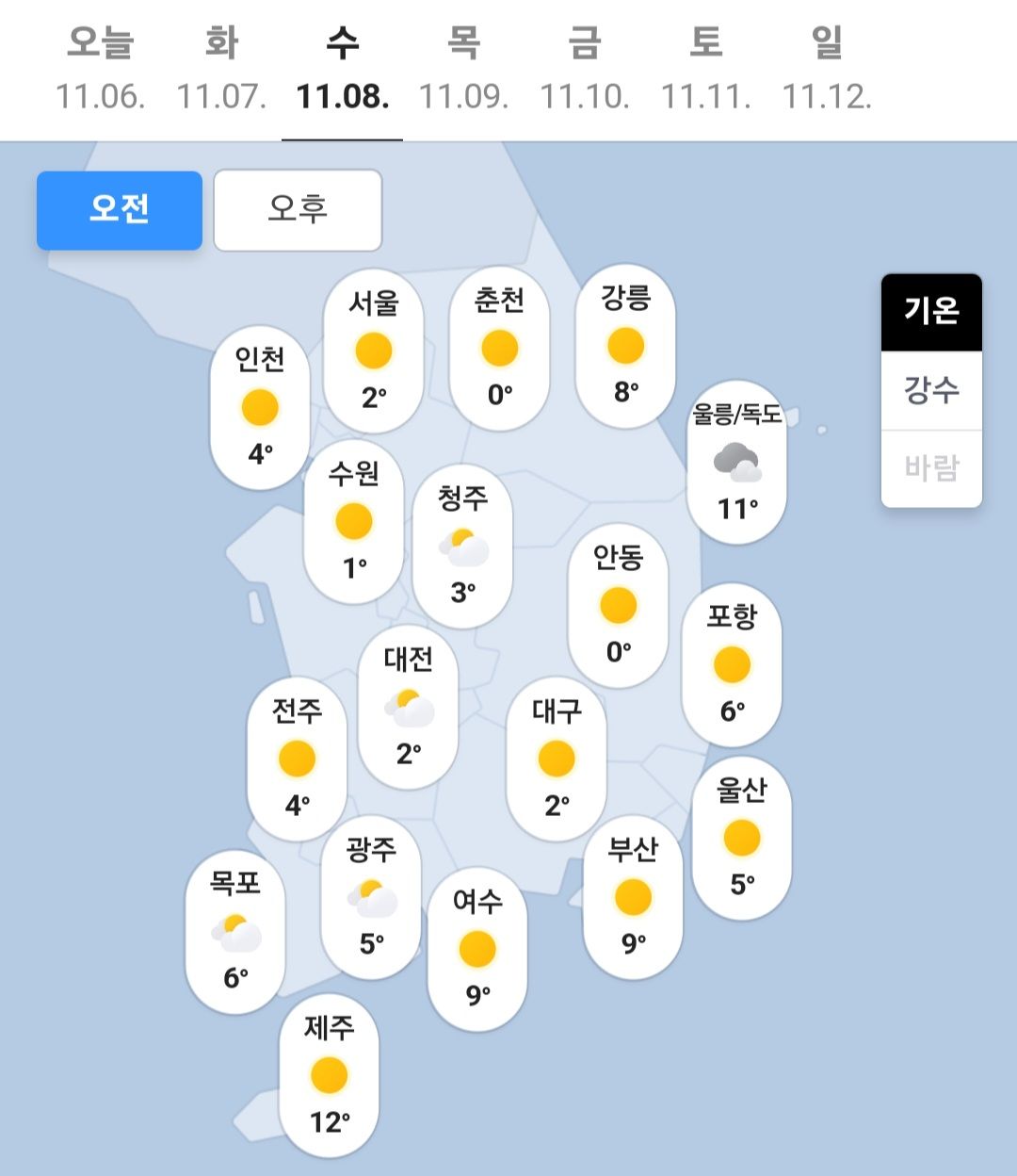 대한민국 날씨