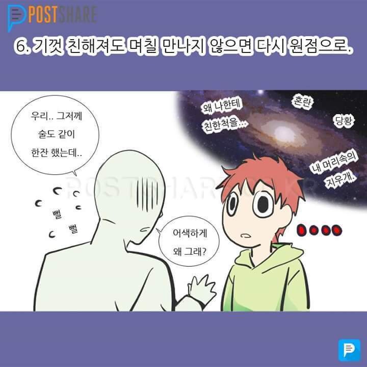 내성적인 사람들의 모습.