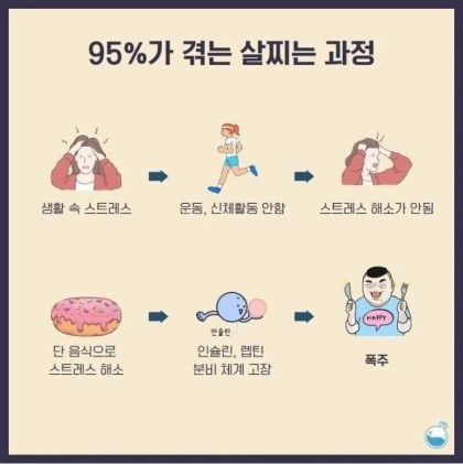 현대인들이 살찌는 과정