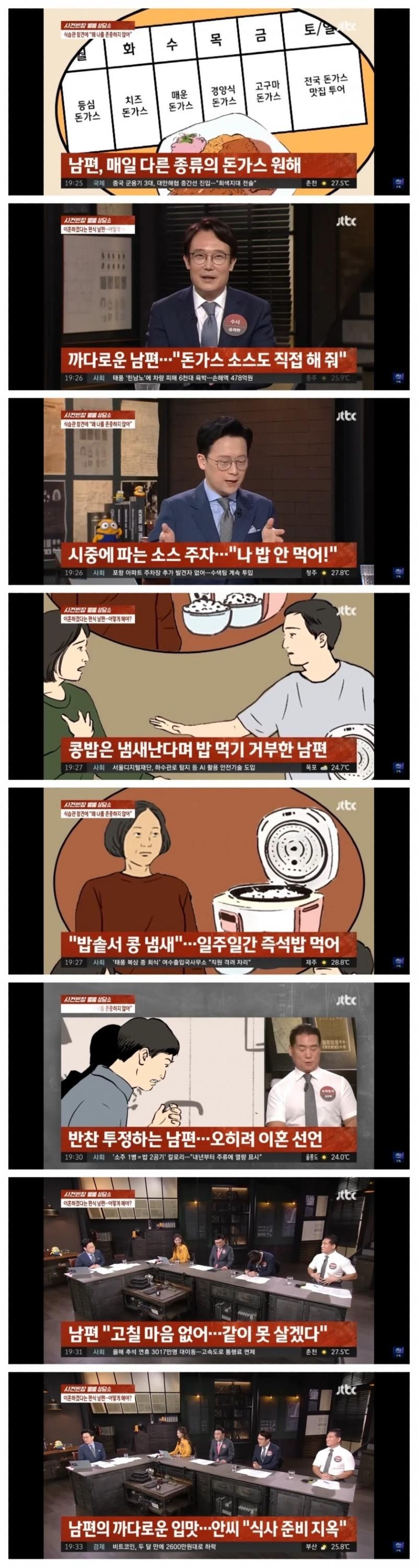 돈까스 때문에 이혼위기