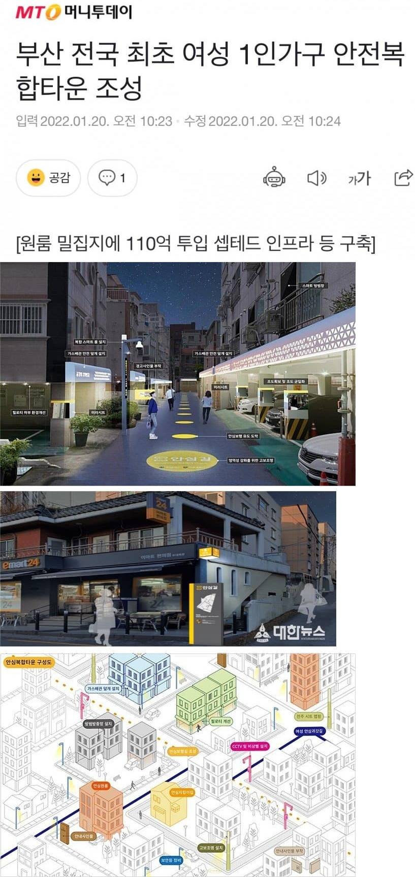 전국 최초 여성 1인가구 안전타운