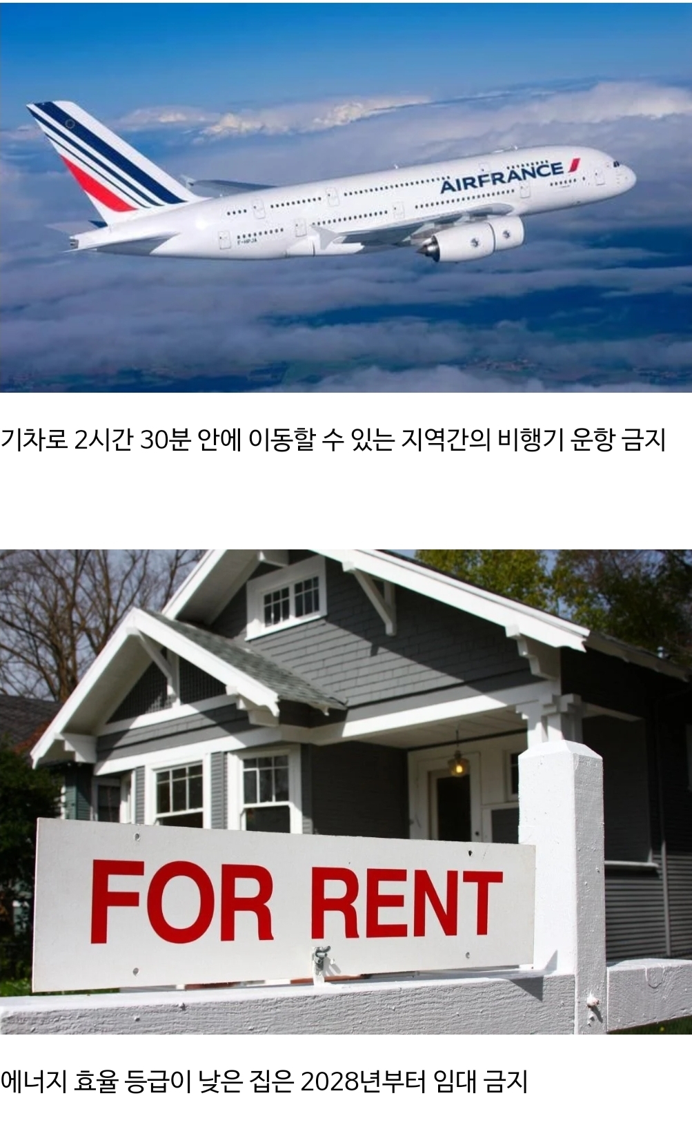 최근 프랑스에서 통과된 환경 규제 법안