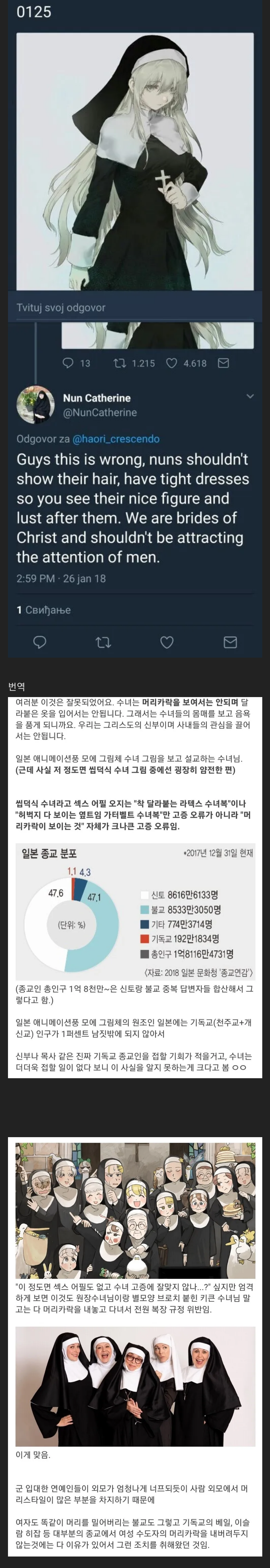 서브컬쳐 속 수녀 묘사 중 가장 큰 오류