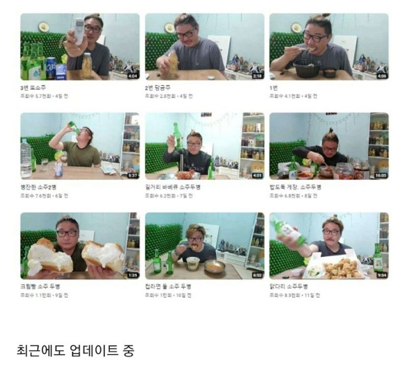 어느 알중 유튭의 건강 상태