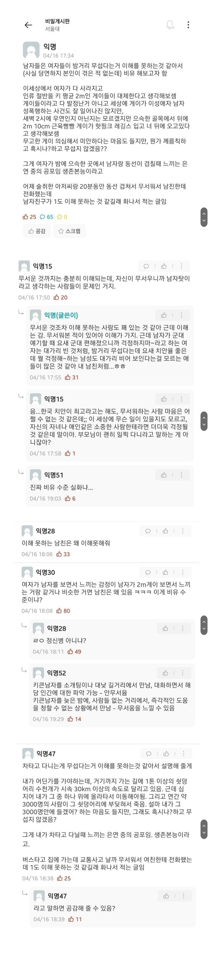 여자들 밤거리가 무서운 이유