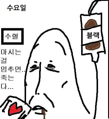 직장인과 커피.