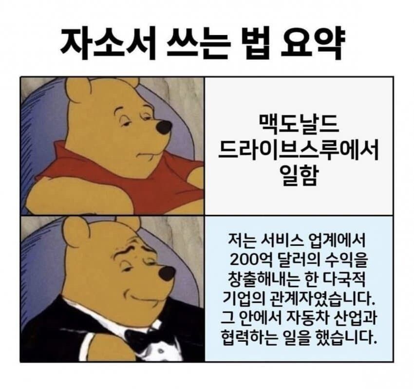 자소서 고수