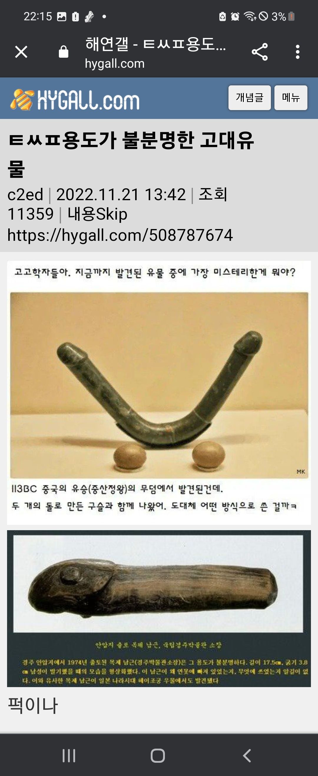 유비 조상 무덤에서 출토된 의문의 물건