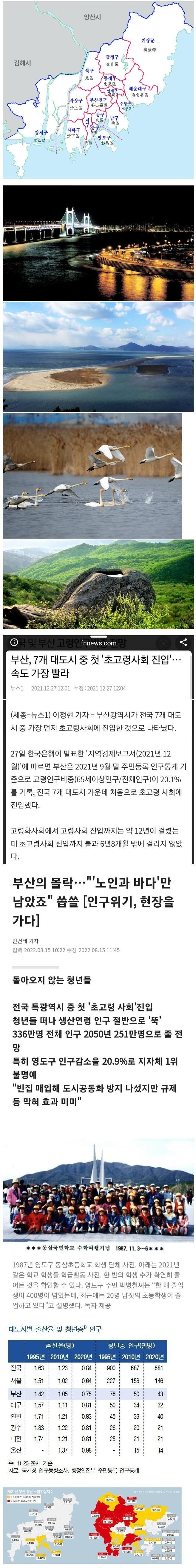 최초로 초고령 대도시로 진입한 도시