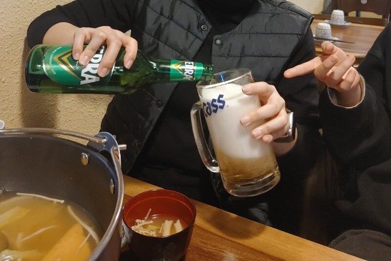 맥주 줙같이 따르기 대회