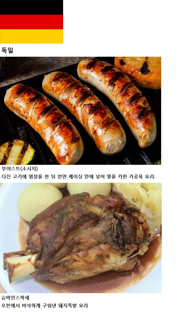 국가별 인기음식