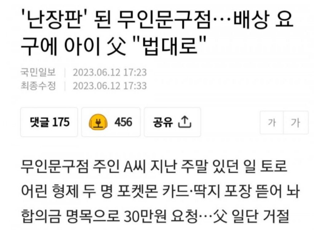 현재 난리 났다는, 무인 매장