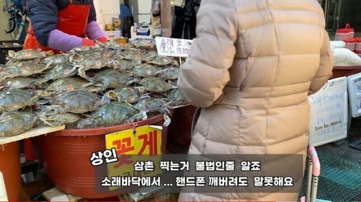 소래포구에서 불법인것