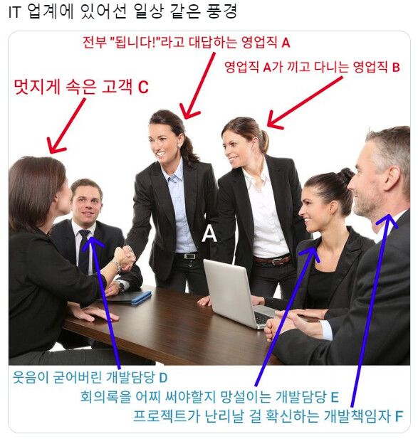 IT 업계에 있어선 일상 같은 풍경