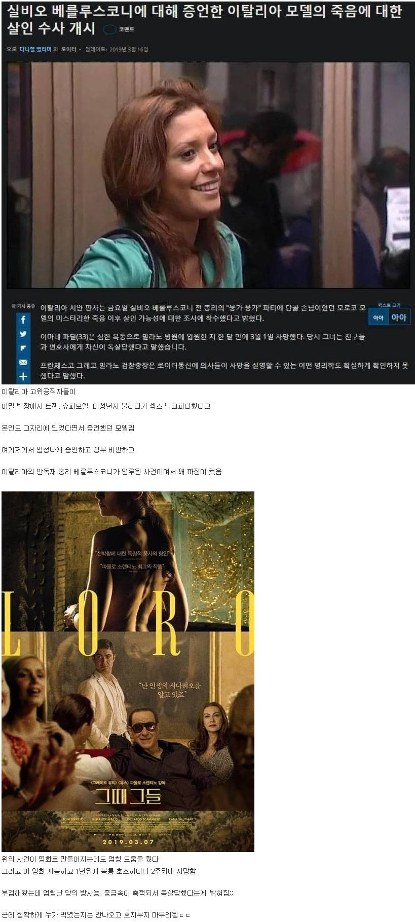 정부 비판하다 암살된 슈퍼모델