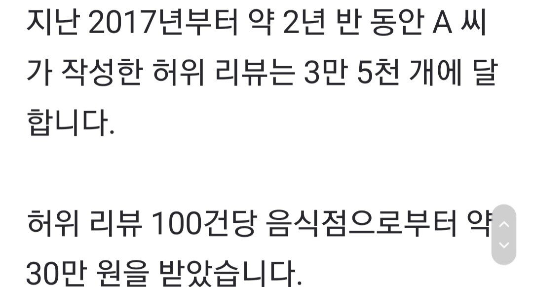 악의적 허위 리뷰 징역 10개월