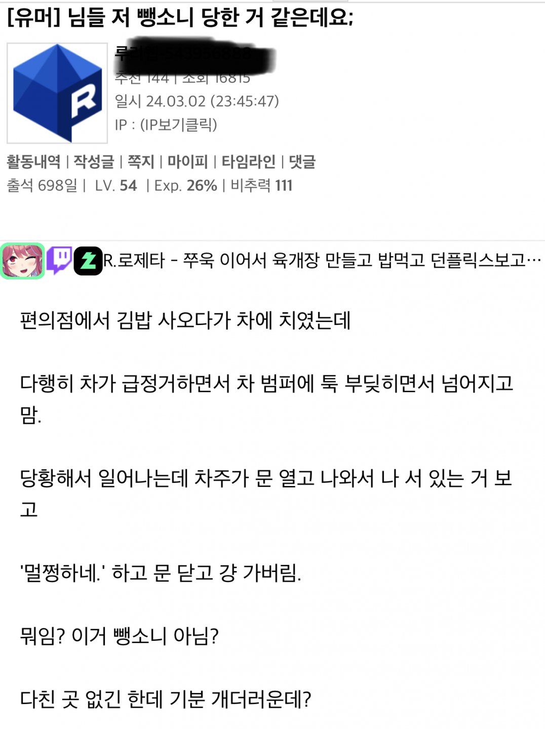 뺑소니 후기