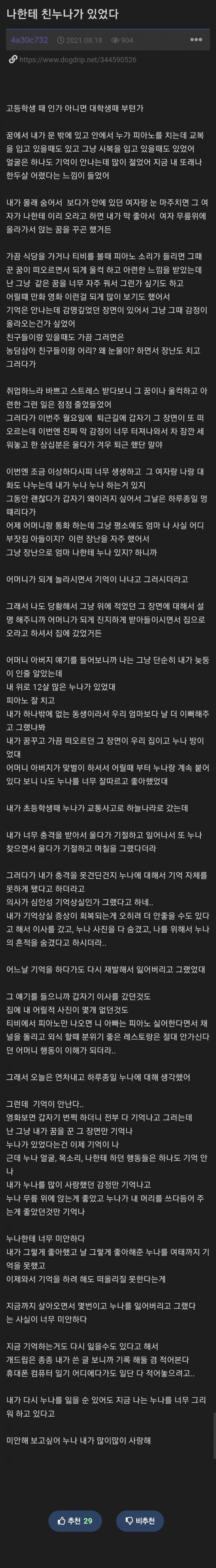 나한테 친누나가 있었다