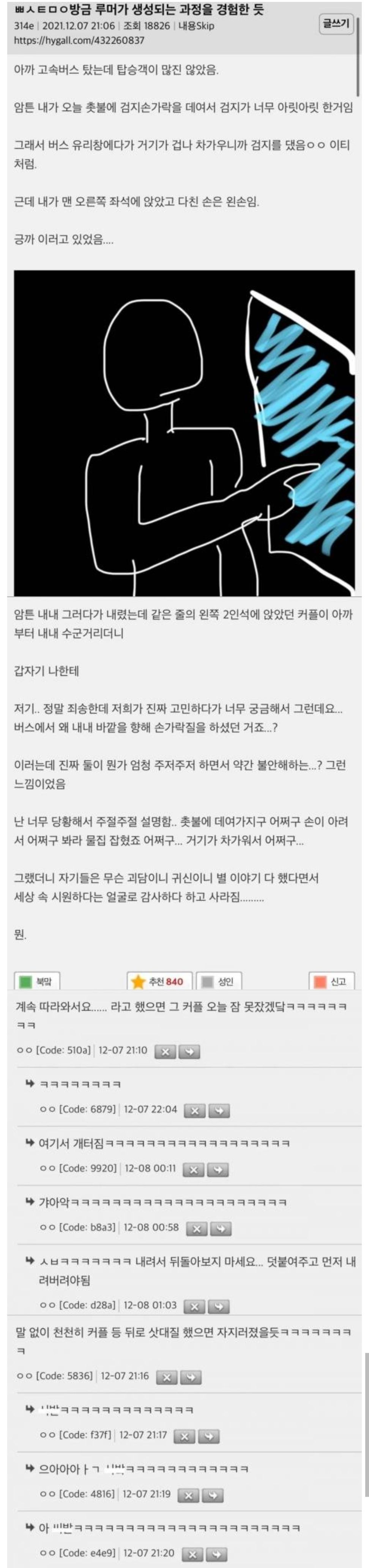 루머가 생성되는 과정을 경험한 사람