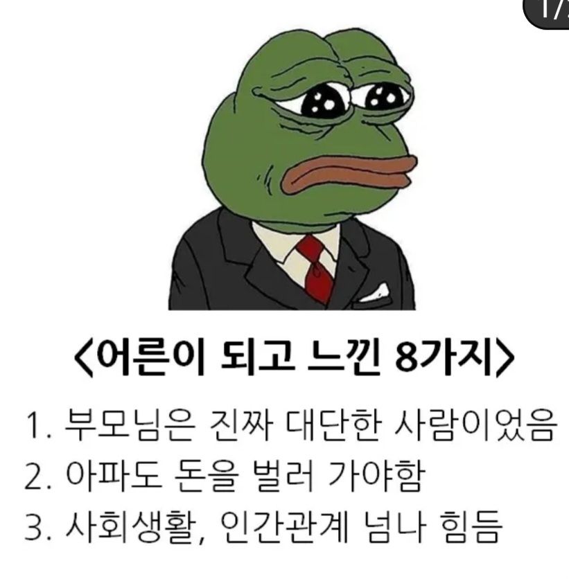 어른이 되고 느낀점