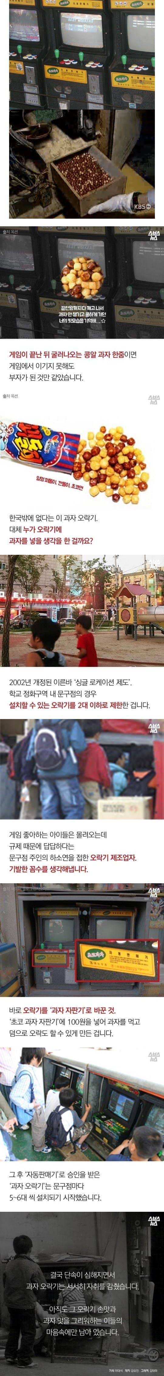 문방구 오락기에서 과자가 나오던 이유