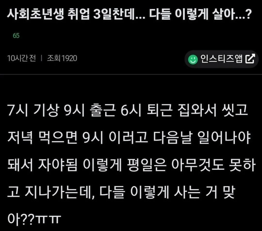 이게 사람사는거냐?