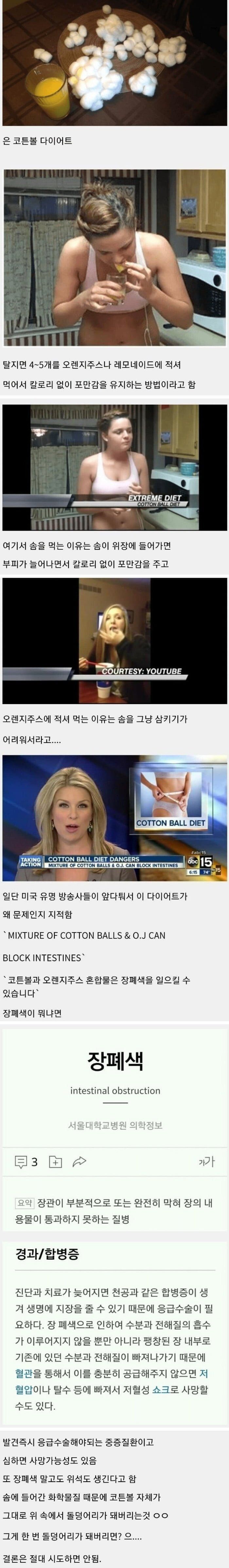 미국에서 유행했던 정신 나간 다이어트