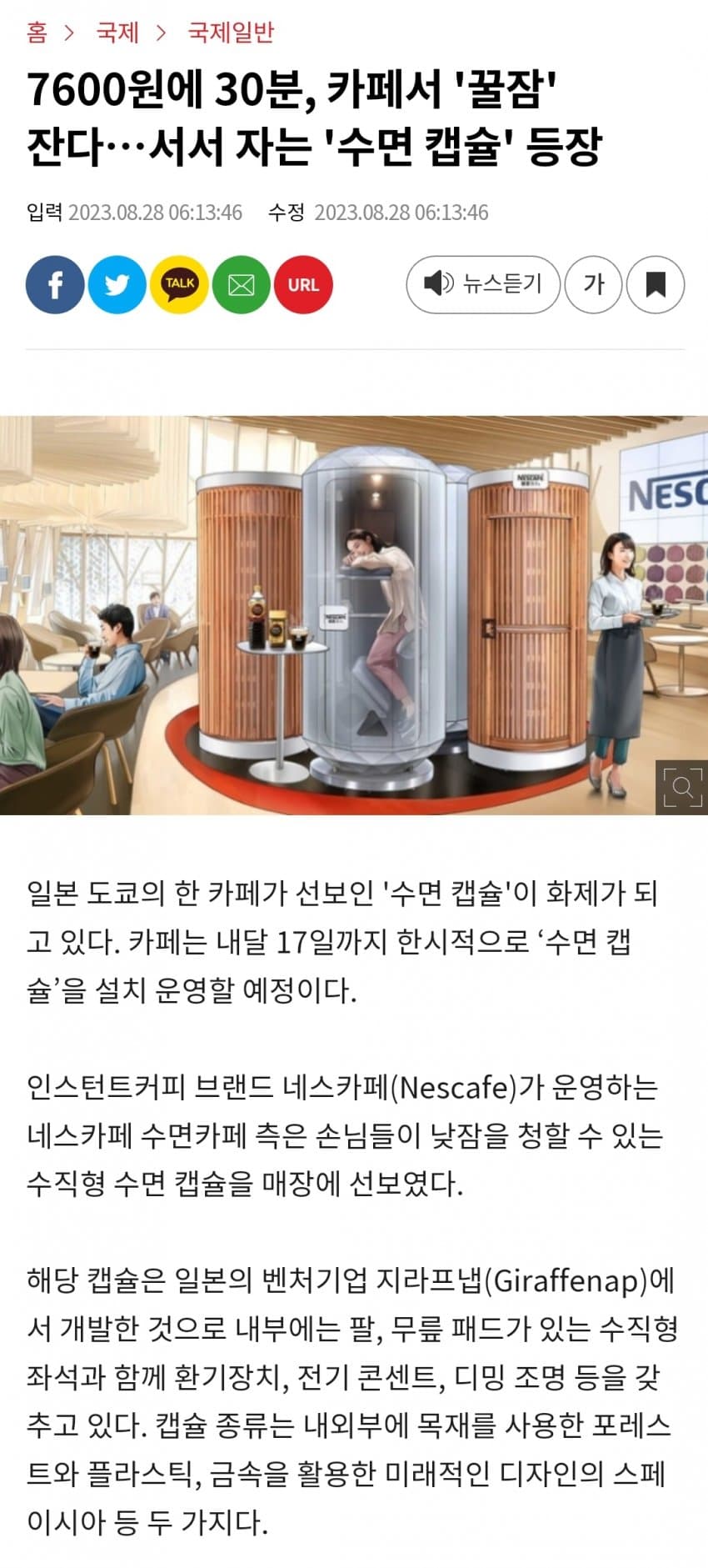 어메이징 열도의 수면 카페