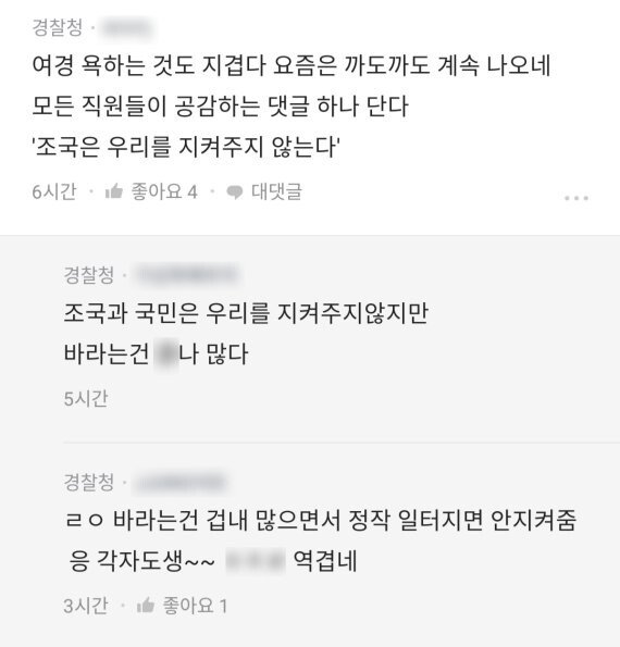 현직 여경의 쉴드