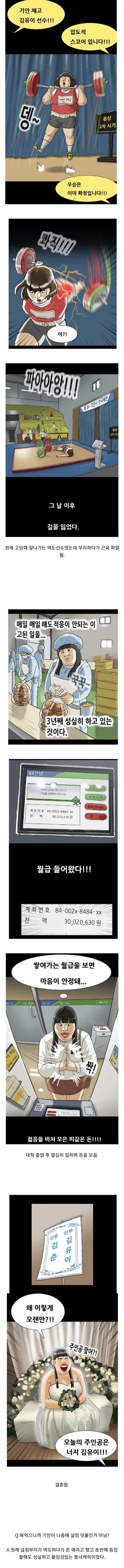 기안84 만화의 뚱녀 캐릭터