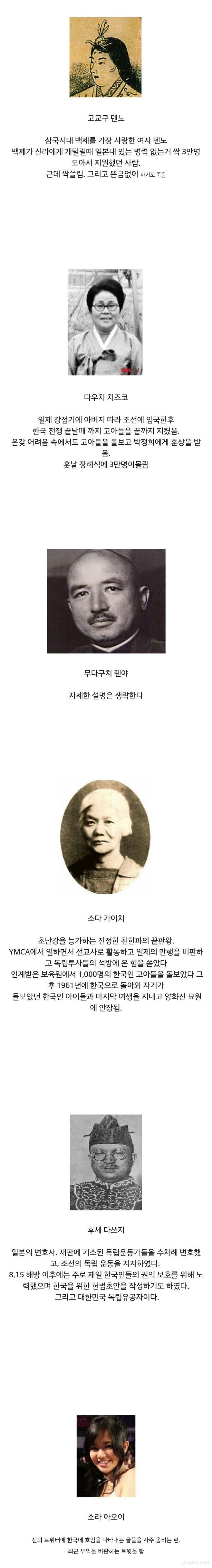 한국을 도와준 일본인들