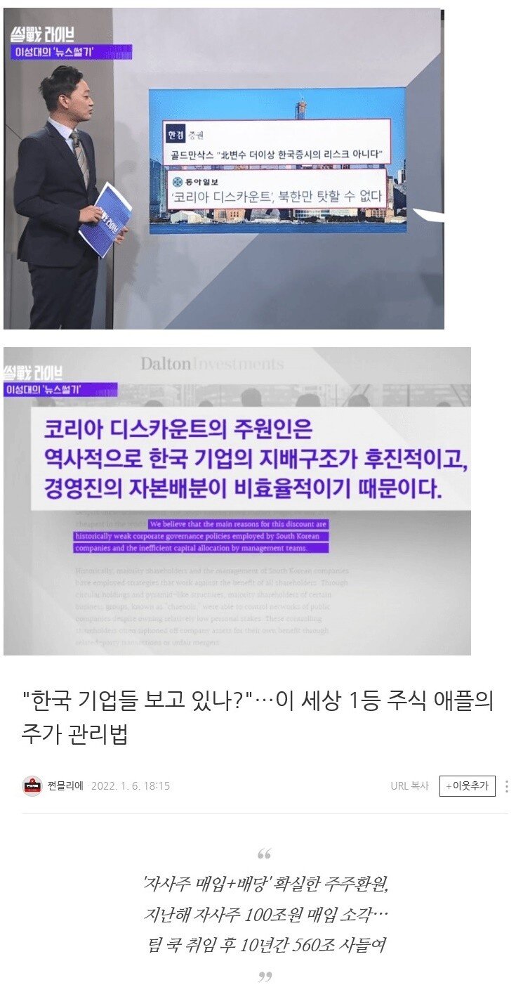 코리아 디스카운트의 원인