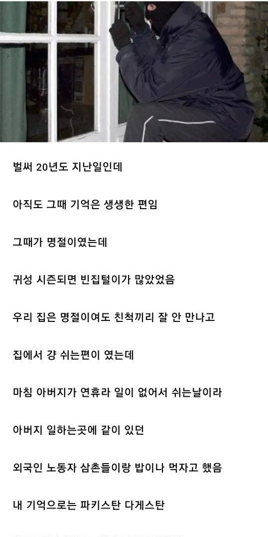 중동 외노자들 덕에 도둑 잡은 썰