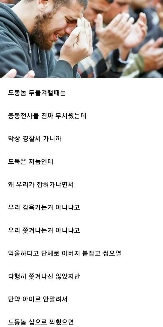 중동 외노자들 덕에 도둑 잡은 썰