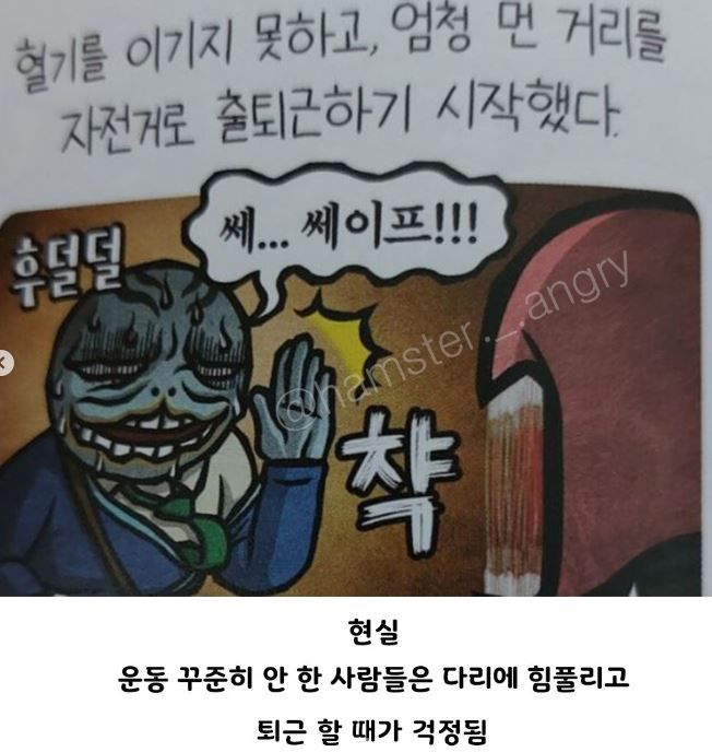 자전거 출퇴근 이상과 현실