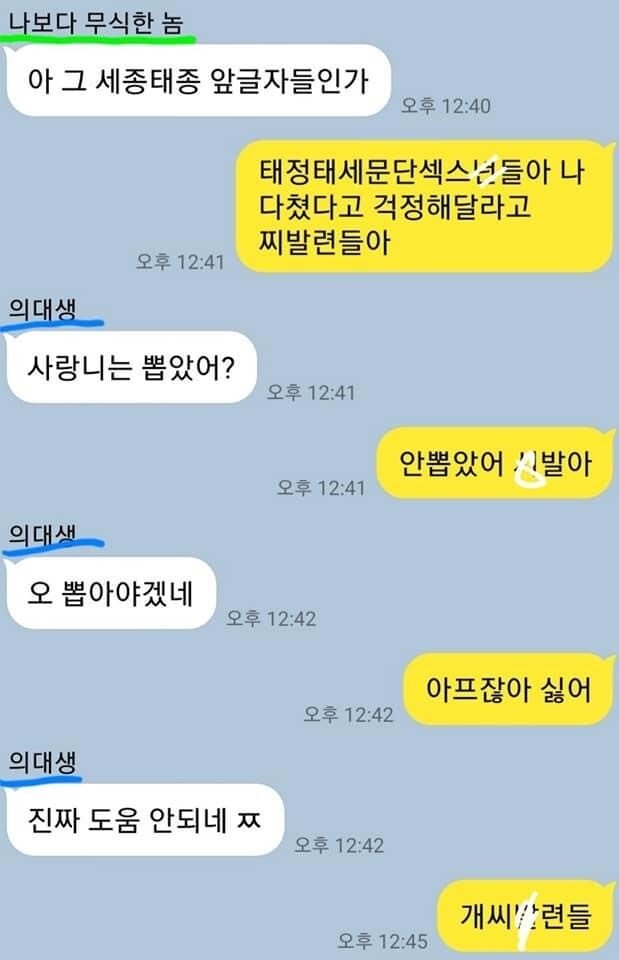 사고 친 녀석과 찐친들 리액션.